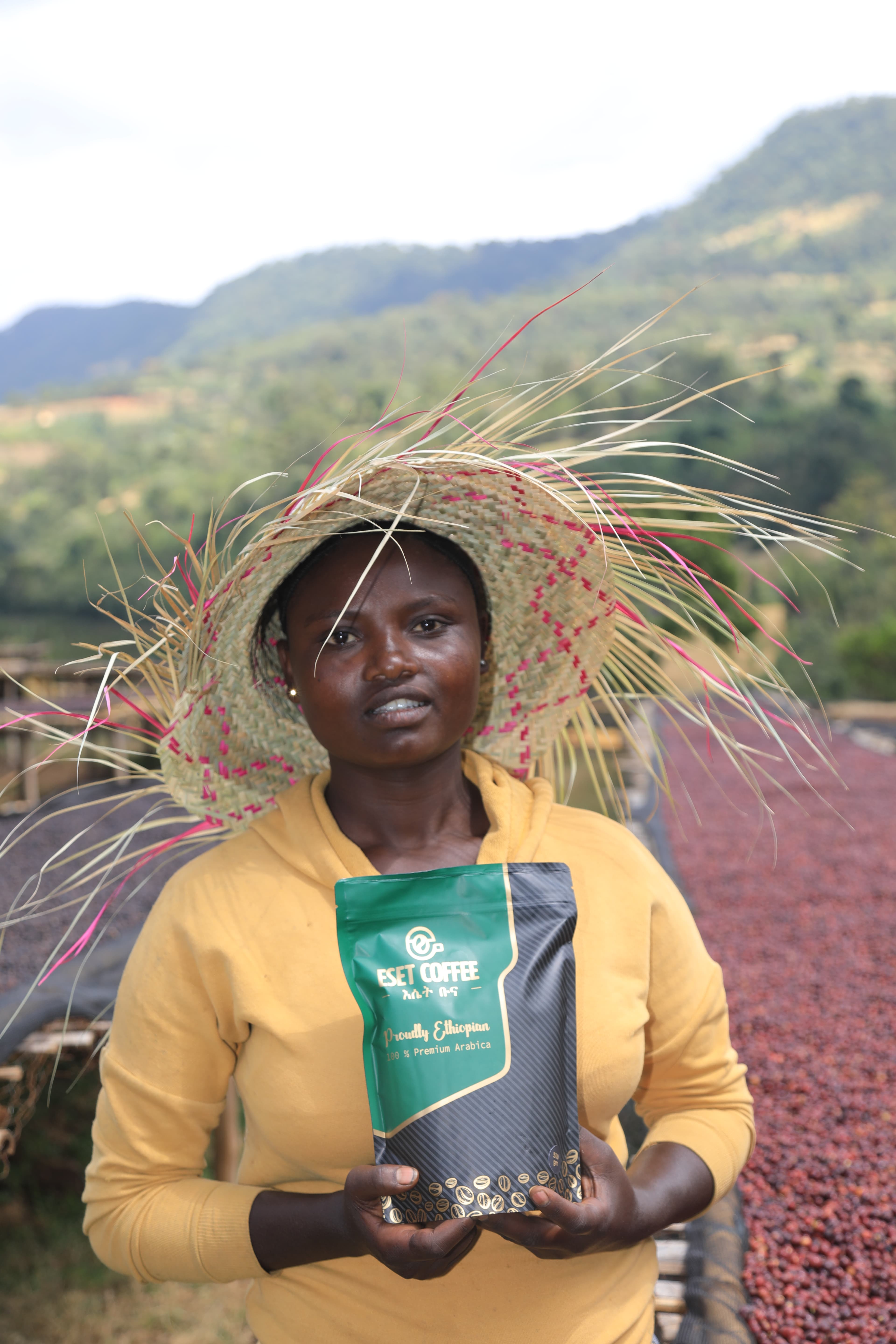 Woman coffee farmer in the field